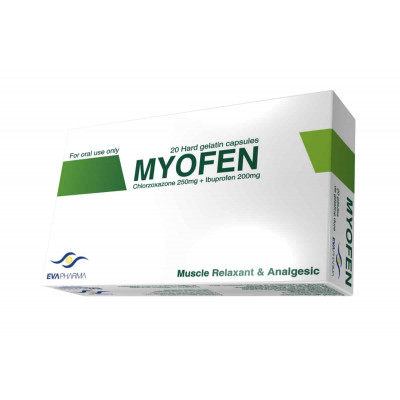 MYOFEN ( Ibuprofen + chlorozoxazone ) 20 capsules 